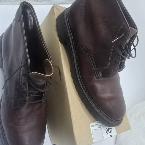 Vintage J crew Men\'s Brown Leather Oxford  Boot Lug sole US Men\'s 10